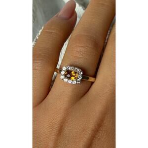 Le Vian 14K Yellow Gold Citrine & Beryl Ring Size 7.5